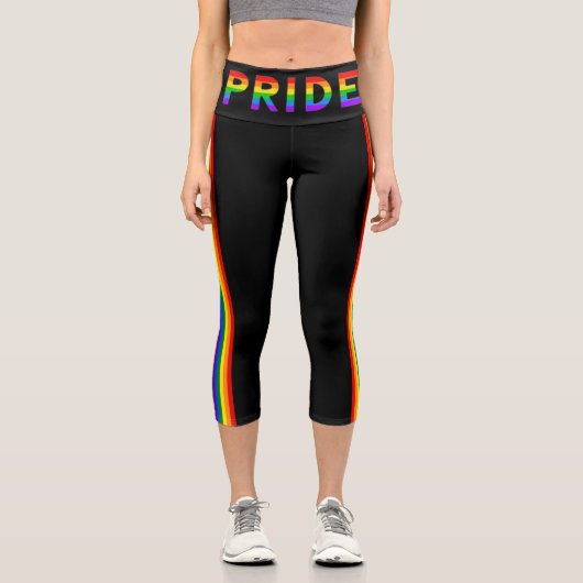 PRIDE Unisex Capri Leggings (Vorderseite)