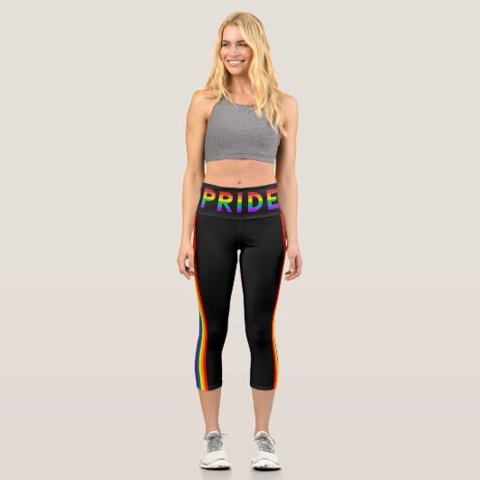 PRIDE Unisex Capri Leggings (Vorderseite)