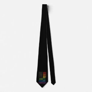 Pride USA Amerika abgenutzte Regenbogenflagge LGBT Krawatte