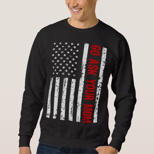 Pride USA Flag & Father's Day Dad Grandpa Family M Sweatshirt (Vorderseite)