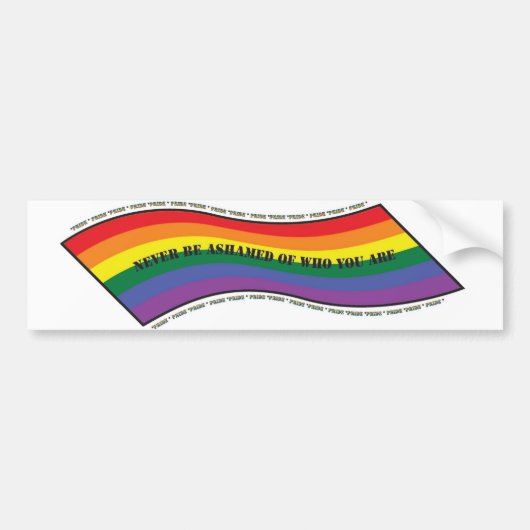 Pride Wave Bumper Sticker Autoaufkleber (Vorne)