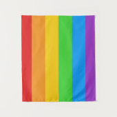 Pride Wave: Regenbogenflagge Wandteppich (Vorderseite)