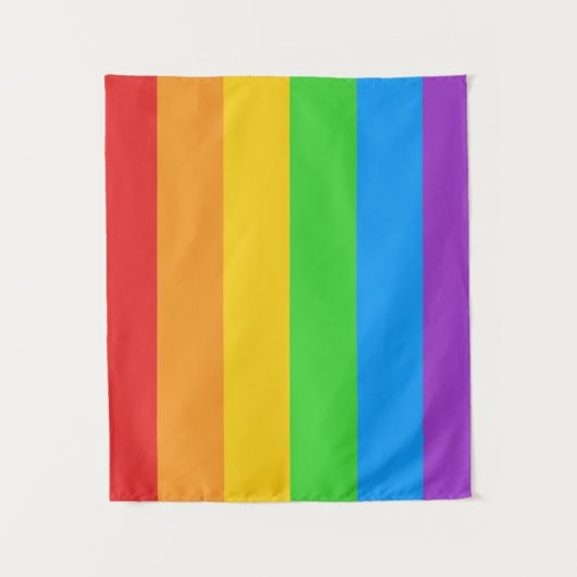 Pride Wave: Regenbogenflagge Wandteppich (Vorderseite)