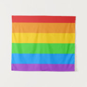 Pride Wave: Regenbogenflagge Wandteppich (Vorderseite (Horizontal))