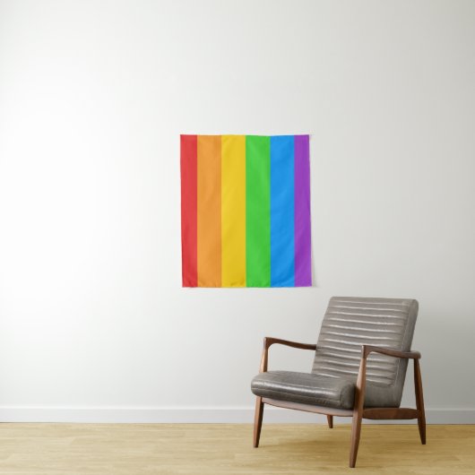 Pride Wave: Regenbogenflagge Wandteppich (Beispiel)