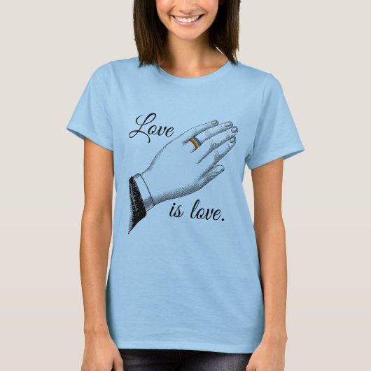 PRIDE WEDING RING LIEBE -.png T-Shirt (Vorderseite)