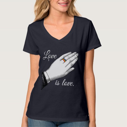 PRIDE WEDING RING LIEBE T-Shirt (Vorderseite)
