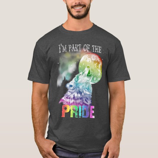 Pride Wolf LGB Gay Lesbian T-Shirt (Vorderseite)