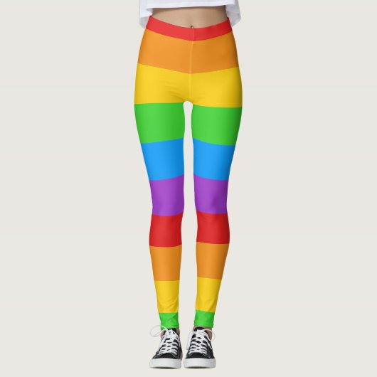 PrideFlex: Regenbogenflagge Leggings (Vorderseite)