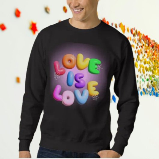 Prideful Comfort: Liebe ist Liebe 3D Regenbogen Sw Sweatshirt