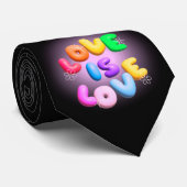 Prideful Elegance: Liebe ist Liebe 3D-Krawatte Krawatte (Gerollt)