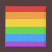 Prideful Square: Regenbogenflagge Magnet
