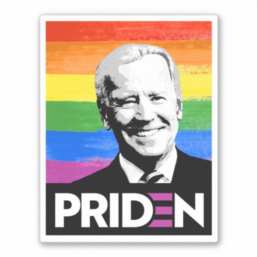 PRIDEN JOE BIDEN AUFKLEBER (Vorderseite)