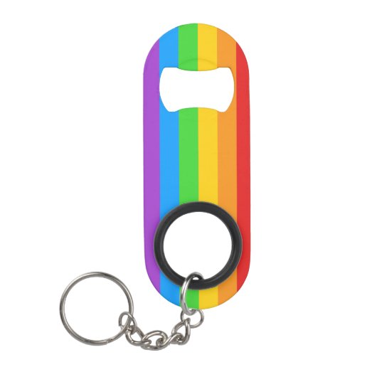 PridePop: Rainbow Pride Stainless Steel Mini Flaschenöffner (Vorderseite)