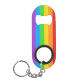 PridePop: Regenbogen-Stolz Edelstahl Mini Flaschenöffner (Vorderseite)
