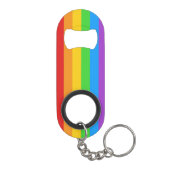 PridePop: Regenbogen-Stolz Edelstahl Mini Flaschenöffner (Rückseite)