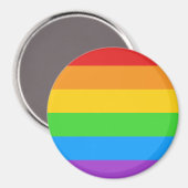 PridePulse: Regenbogen-Stolz-Button Magnet (Vorderseite/Rückseite)