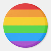 PridePulse: Regenbogen-Stolz-Button Magnet (Vorne)