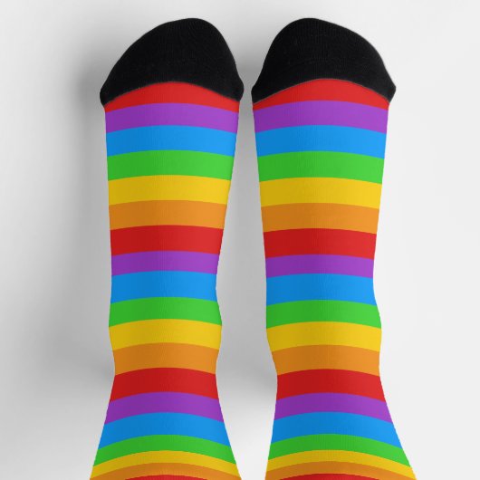 PrideStride: Regenbogenflagge Socken (Oben)
