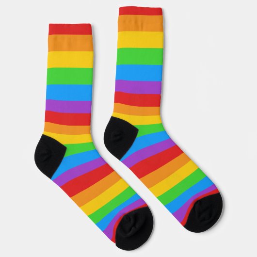 PrideStride: Regenbogenflagge Socken (Rechts)