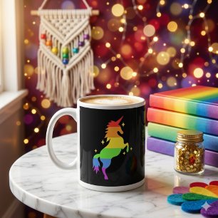 PrideVibe Einhorn Regenbogen Kaffeetasse