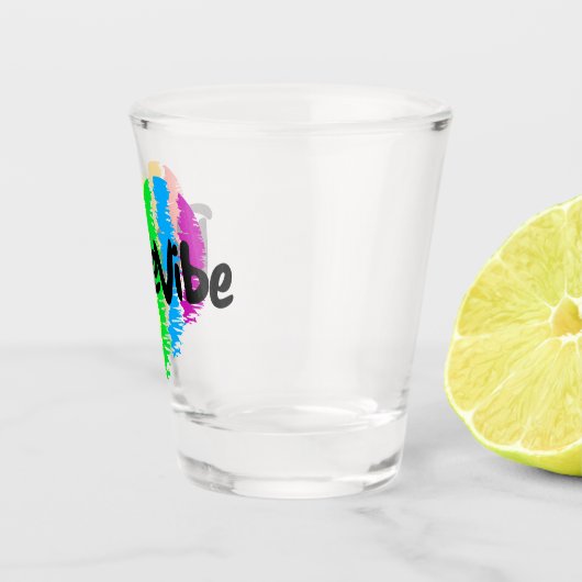 PrideVibe Logo Rainbow Herz Schnapsglas (Rechts)