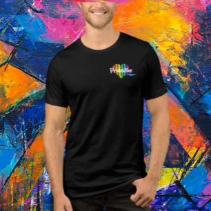 PrideVibe Logo T-Shirt: Dezent vorne, auffällig hi Tri-Blend Shirt