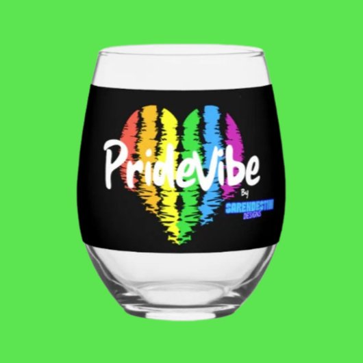 PrideVibe Rainbow: Sip with Pride Weinglas Ohne Stiel