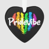 PrideVibe Regenbogenherz: Liebe in jedem Winkel Ornament (Vorderseite)