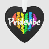 PrideVibe Regenbogenherz: Liebe in jedem Winkel Ornament (Rückseite)