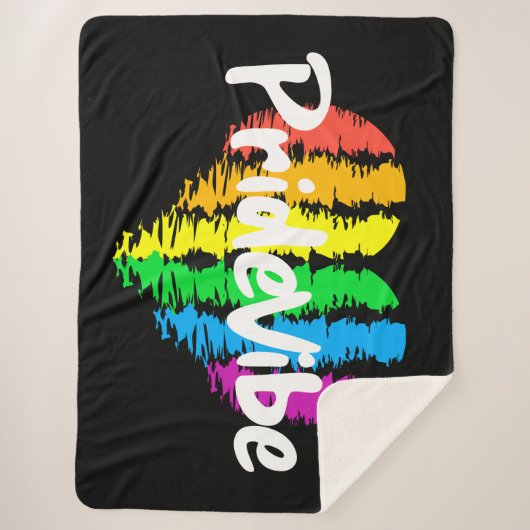 PrideVibe: sich selbst in Regenbogenherz wackeln Sherpadecke (Vorderseite)
