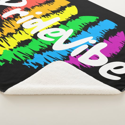 PrideVibe: sich selbst in Regenbogenherz wackeln Sherpadecke (3/4)
