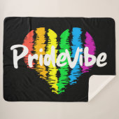 PrideVibe: sich selbst in Regenbogenherz wackeln Sherpadecke (Vorderseite (Horizontal))
