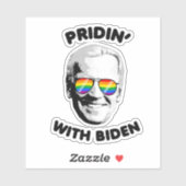 PRIDIN' WITH BIDEN AUFKLEBER (Blatt)