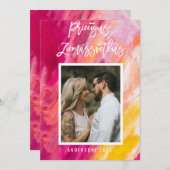 Priecigus Ziemassvetkus Lettisches Foto gestrichen (Vorne/Hinten)