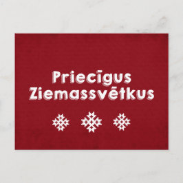 Priecīgus Ziemassvētkus Merry Christmas Lettisch Feiertagspostkarte