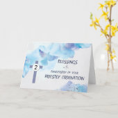 Priest 2nd Second Ordination Anniversary Blessings Karte (Gelbe Blume)