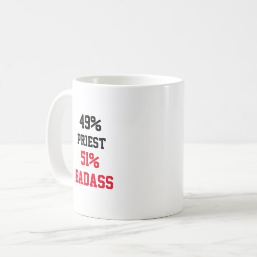 Priest Badass Kaffeetasse (Vorderseite Links)