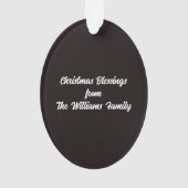 Priest Christmas Blessings Madonna Child Black Ornament (Rückseite)