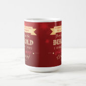 Priest Christmas Blessings Red, Gold Stars Kaffeetasse (Mittel)