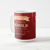 Priest Christmas Blessings Red, Gold Stars Kaffeetasse (Vorderseite Links)