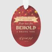 Priest Christmas Blessings Red, Gold Stars Ornament (Vorderseite)