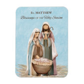 Priest Christmas Blessings Thanks Nativity Scene Magnet (Vertikal)