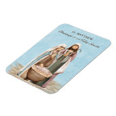 Priest Christmas Blessings Thanks Nativity Scene Magnet (Linke Seite)
