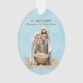 Priest Christmas Blessings Thanks Nativity Scene Ornament (Vorderseite)