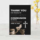 Priest & Crucifix, Erste heilige Kommune Vielen Da Karte (Gelbe Blume)