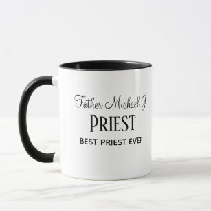 PRIEST GIFTS - personalisiert Classic Schwarz-weiß Tasse