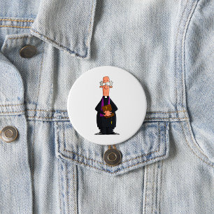 Priest Holding Bibel IFunny Clergy Charakter Button