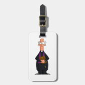 Priest Holding Bibel IFunny Clergy Charakter Gepäckanhänger (Vorderseite vertikal)