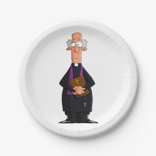Priest Holding Bibel IFunny Clergy Charakter Pappteller